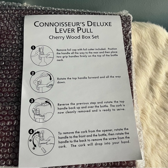 Drinks Connoisseur’s Deluxe Lever Pull Cherry Wood Box Set - Picture 8 of 12